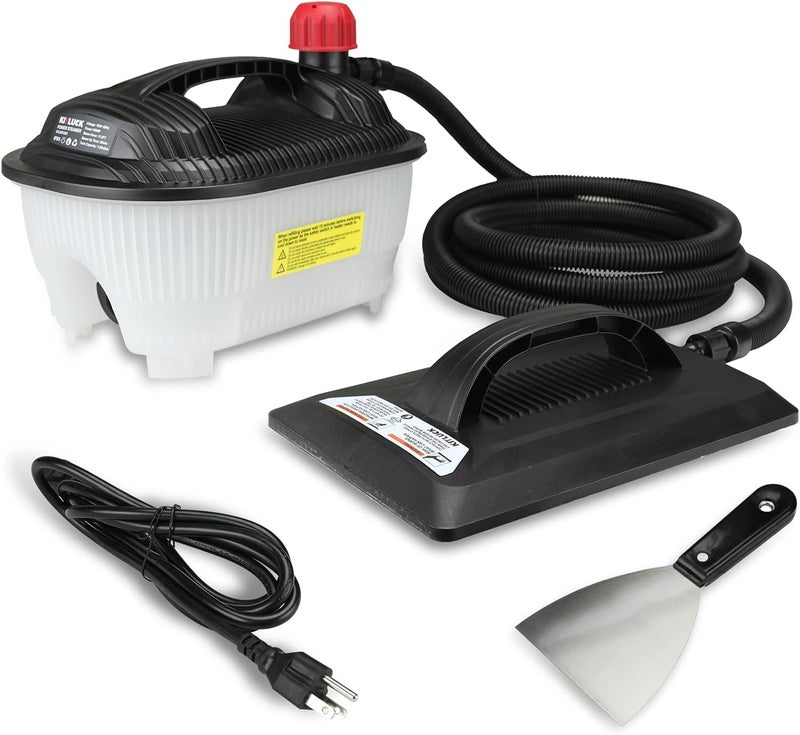KITLUCK Wallpaper Steamer, 1500W Chemical Free Wallpaper Remover with 11.5 FT Cooling-Touch Hose, 1.2 Gallon Water Tank, Large Steam Plate, Steam Generator, Steam Cleaner for Wallpaper Removal - Image 1